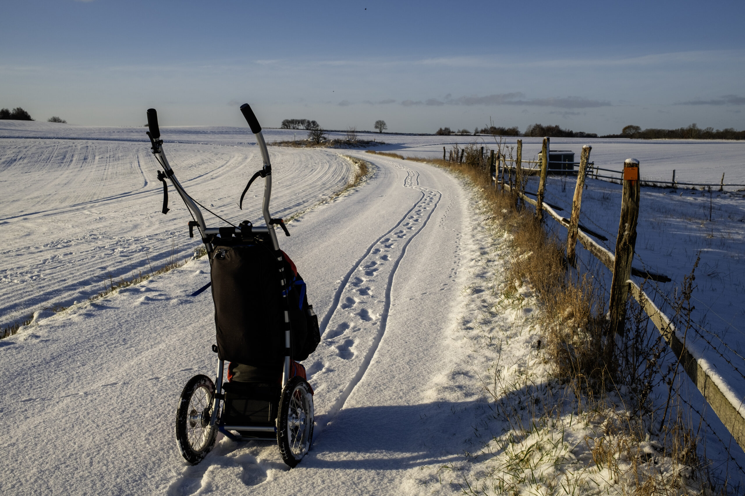 Alve Henricson who walked The Skåneleden with a Wheelie